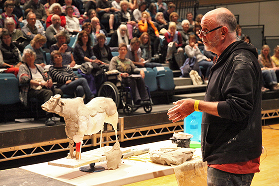 Paul Priest demonstrating in the Great Hall. (2017)