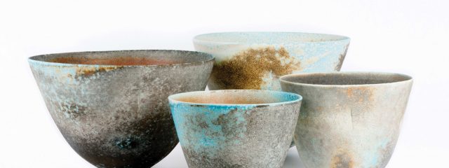 Porcelain soda-fired vessels by Jack Doherty